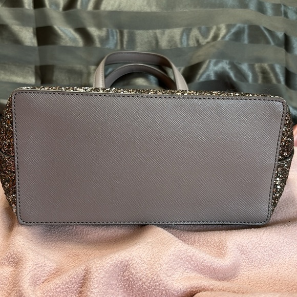 Kate Spade Ina Greta Court Cityscape Satchel Crossbody in Grey/ Glitter - Picture 7 of 11